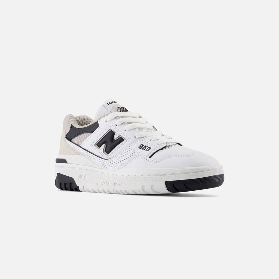 White / Black Kids' Kith New Balance GS 550 Sneakers | 4916-OSWKD