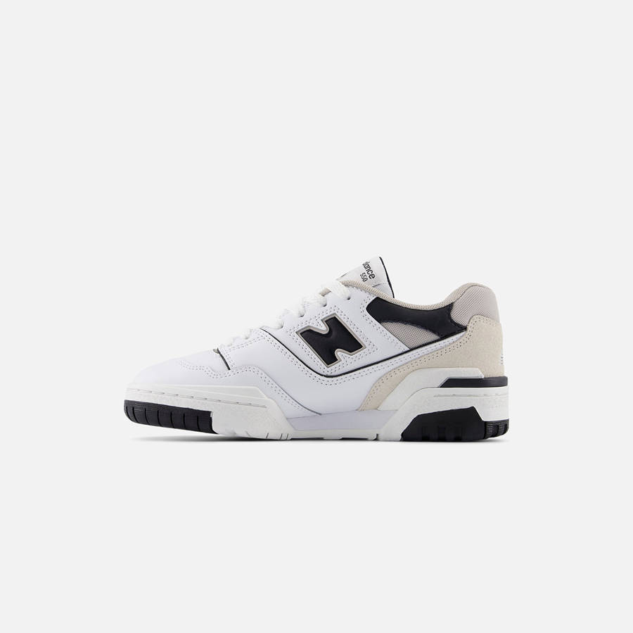 White / Black Kids' Kith New Balance GS 550 Sneakers | 4916-OSWKD