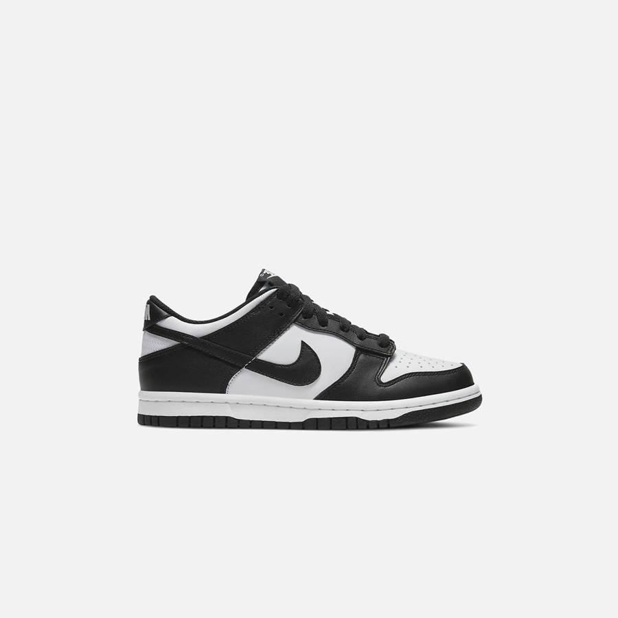 White / Black Kids' Kith Nike GS Dunk Low Sneakers | 5796-UDXEL