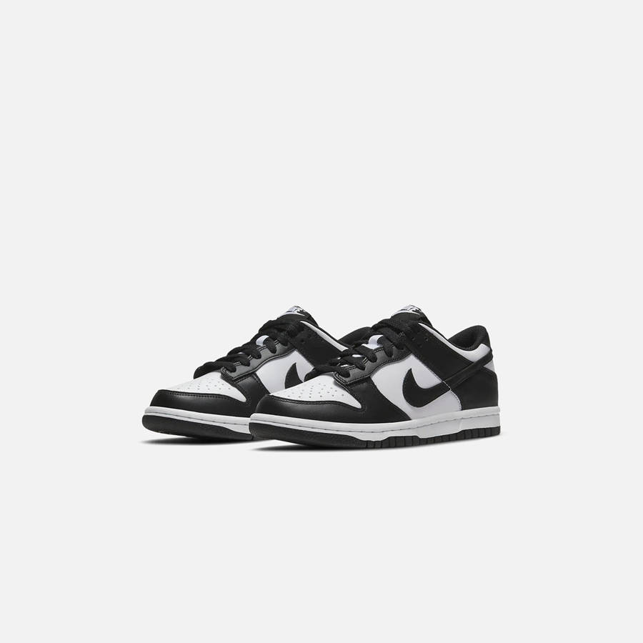 White / Black Kids' Kith Nike GS Dunk Low Sneakers | 5796-UDXEL