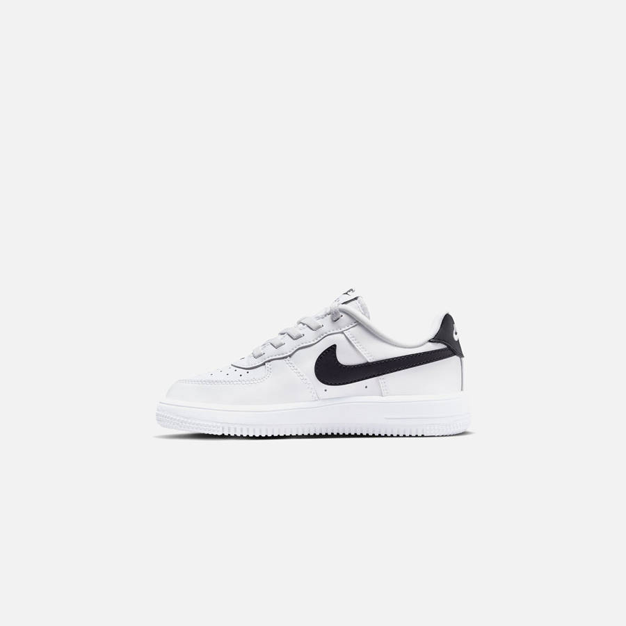 White / Black Kids' Kith Nike PS Force 1 Low Easyon Sneakers | 0956-FKWXT