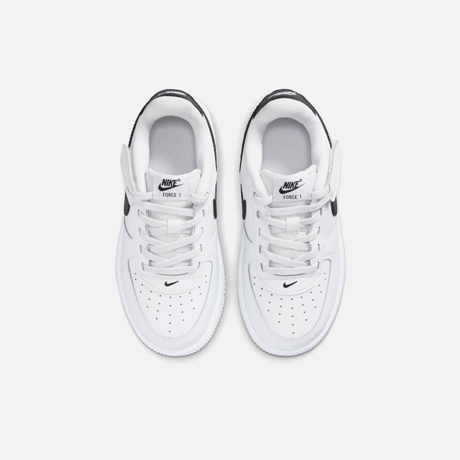 White / Black Kids' Kith Nike PS Force 1 Low Easyon Sneakers | 0956-FKWXT