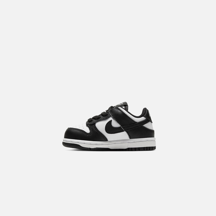 White / Black Kids' Kith Nike TD Dunk Low Sneakers | 4670-NTMFW