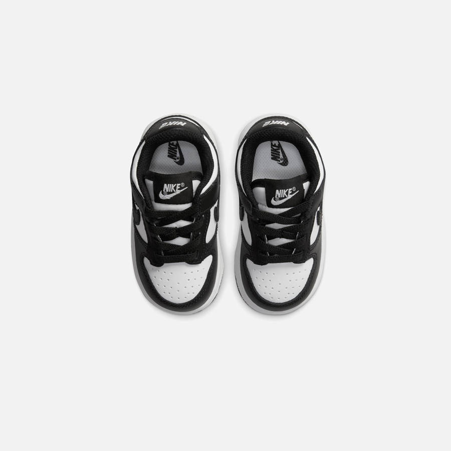 White / Black Kids' Kith Nike TD Dunk Low Sneakers | 4670-NTMFW