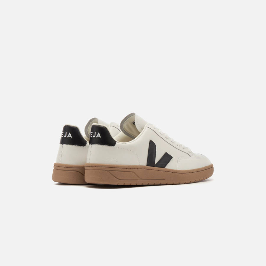 White / Black Men Kith Veja V-12 Sneakers | 0372-DACUR