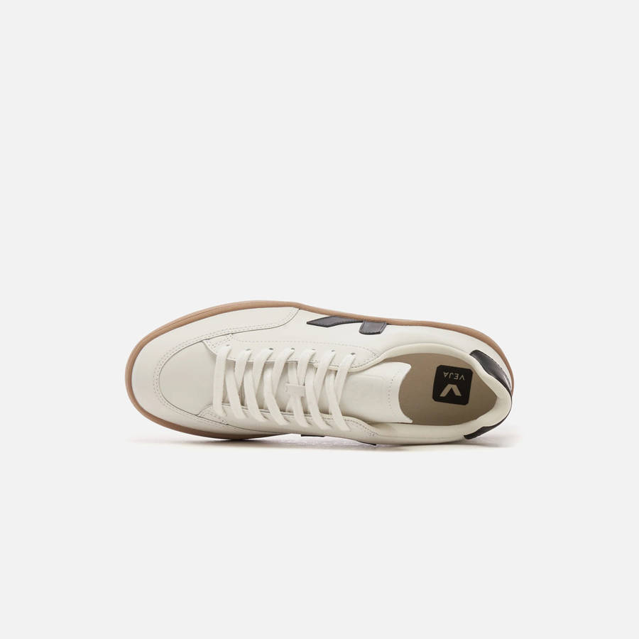 White / Black Men Kith Veja V-12 Sneakers | 0372-DACUR