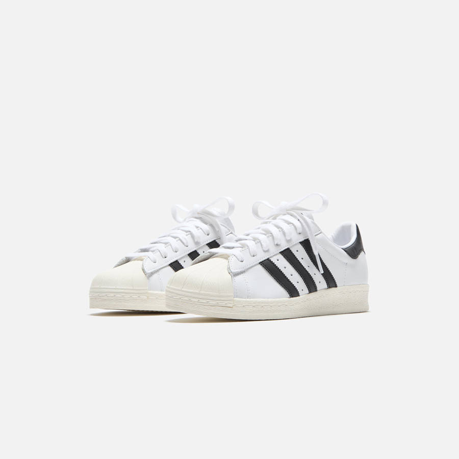 White / Black Men Kith adidas Originals Superstar 82 Sneakers | 7931-FSEKO