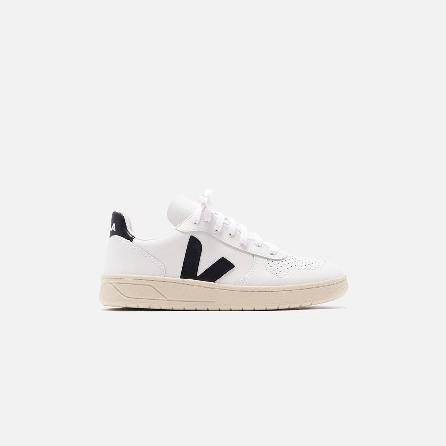 White / Black Women Kith Veja WMNS V-10 Sneakers | 9624-TOBHN