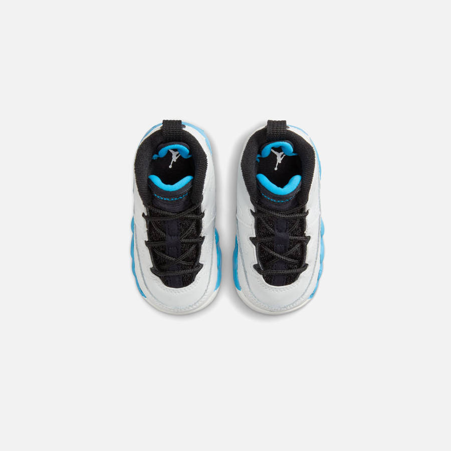 White / Black / Dark Blue Kids' Kith Jordan TD Air Jordan 9 Retro Sneakers | 9078-VQZSA
