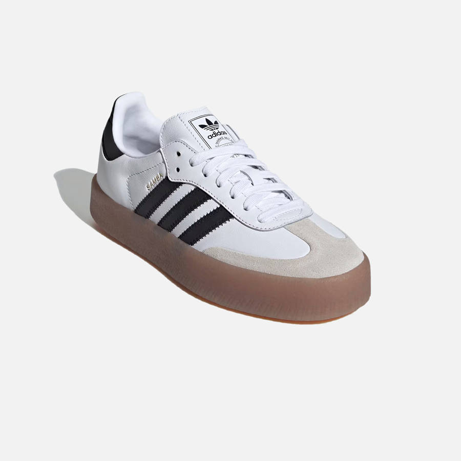 White / Black / Gold Women Kith adidas WMNS Sambae Sneakers | 7645-TVDPK