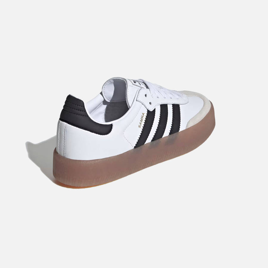 White / Black / Gold Women Kith adidas WMNS Sambae Sneakers | 7645-TVDPK