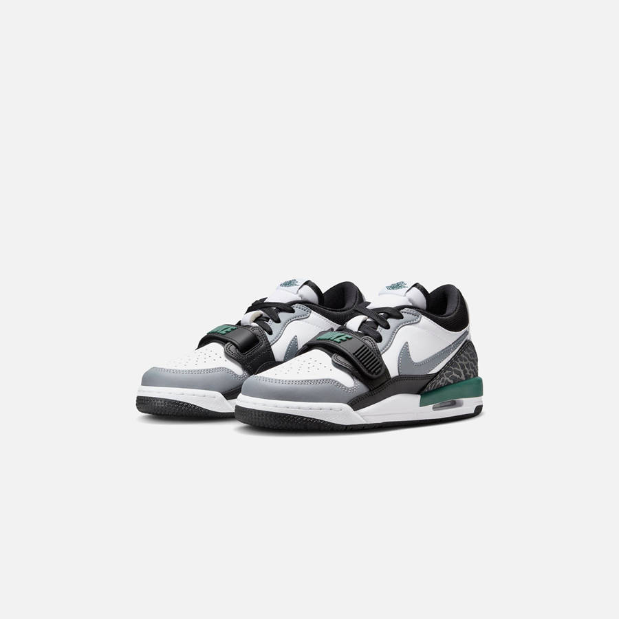 White / Black / Grey / Green Kids' Kith Jordan GS Air Jordan Legacy 312 Low Sneakers | 7469-WUZMH