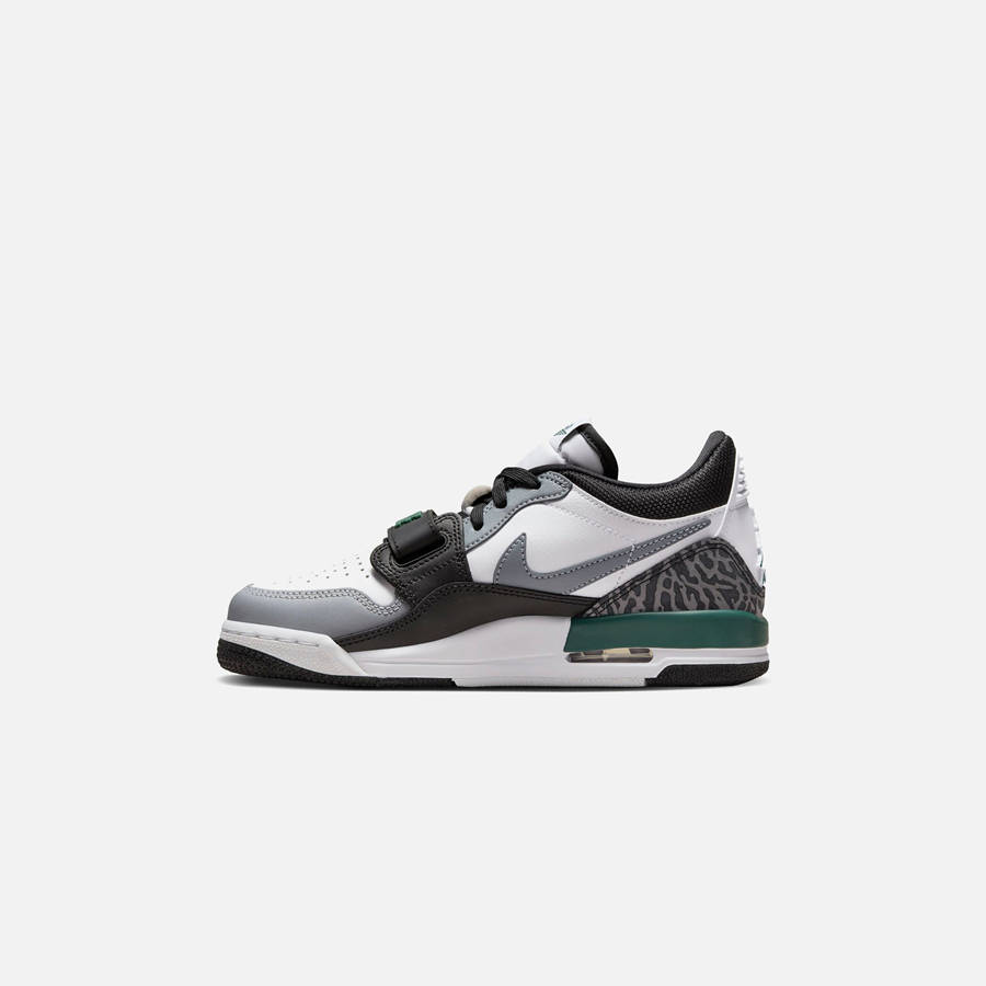 White / Black / Grey / Green Kids' Kith Jordan GS Air Jordan Legacy 312 Low Sneakers | 7469-WUZMH