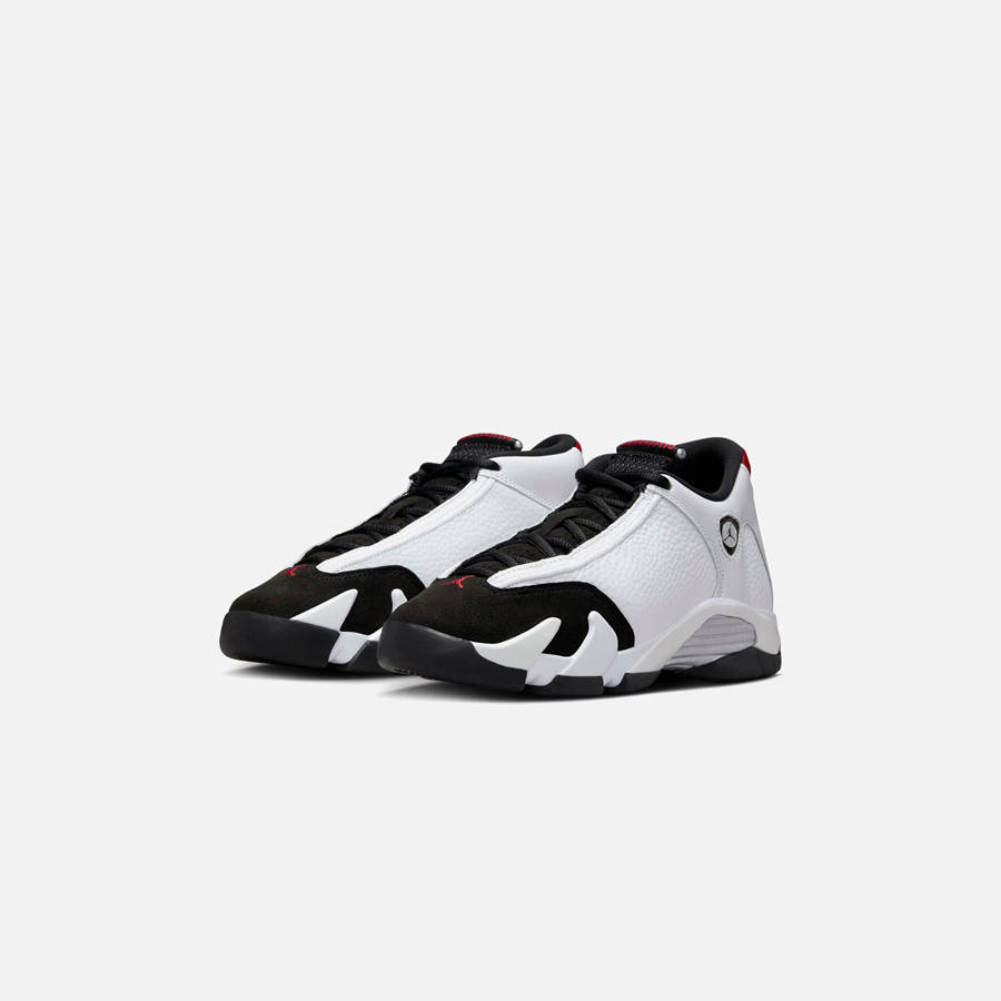 White / Black / Red / Silver Kids' Kith Jordan GS Air Jordan 14 Sneakers | 5160-KVIMF