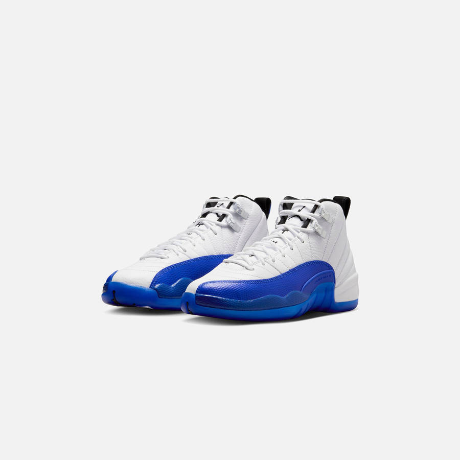 White / Black / Royal Kids' Kith Jordan GS Air Jordan 12 Sneakers | 6538-YVWPO