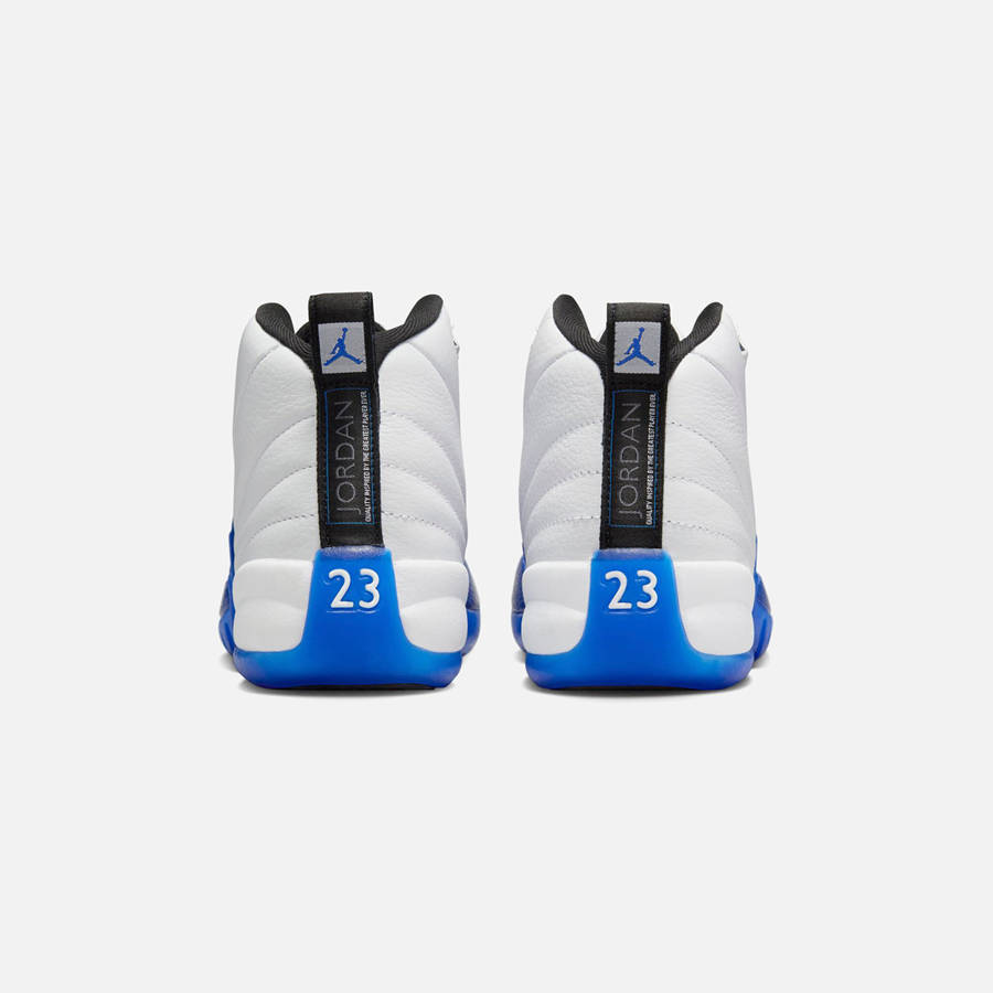 White / Black / Royal Kids' Kith Jordan GS Air Jordan 12 Sneakers | 6538-YVWPO