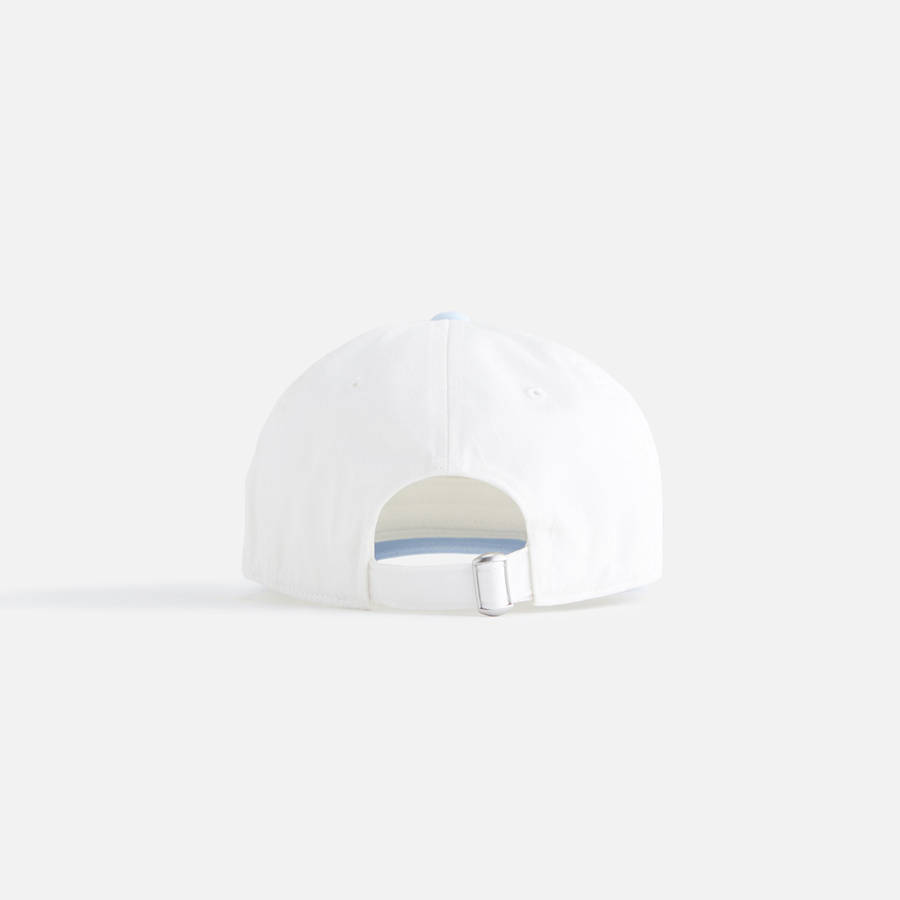 White / Blue Kids' Kith Script Greenwich Cap Headwear | 6950-CXETU