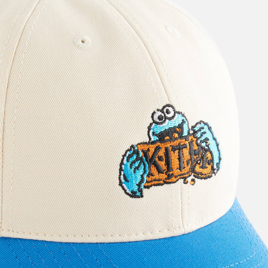 White / Blue Kids' Kith for Sesame Street Cookie Monster Cap Headwear | 1063-ZXIGJ