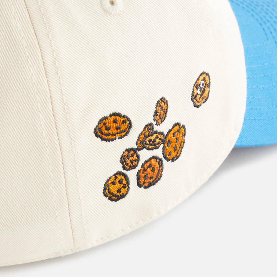 White / Blue Kids' Kith for Sesame Street Cookie Monster Cap Headwear | 1063-ZXIGJ