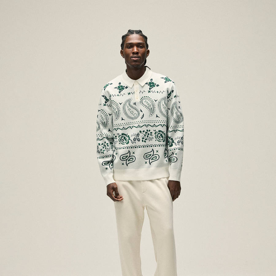 White / Blue Men Kith Harmon Rugby Sweater Shirts | 4185-KMXAT