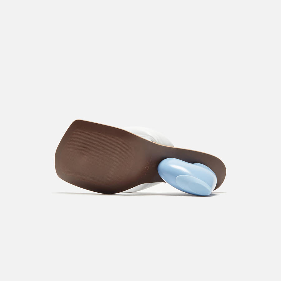 White / Blue Women Kith Yume Yume Love Mule Heels | 3147-OUTDK