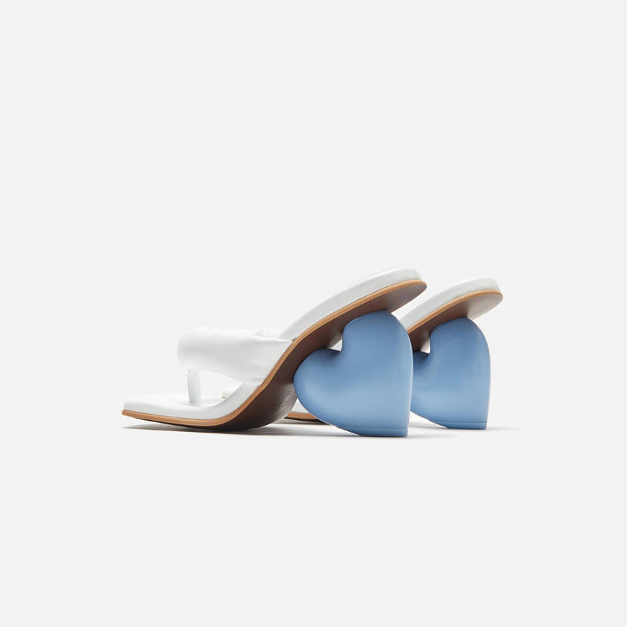 White / Blue Women Kith Yume Yume Love Mule Heels | 3147-OUTDK