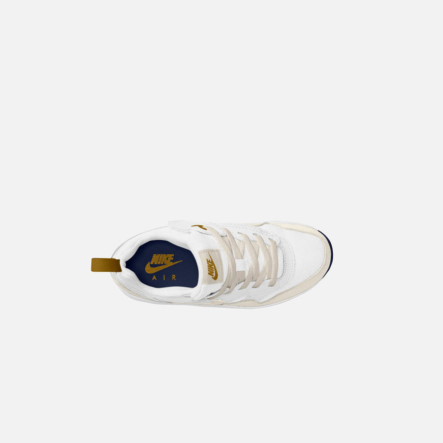 White / Brown Kids' Kith Nike Pre-School Air Max 1 Easyon Sneakers | 1032-DMWOG