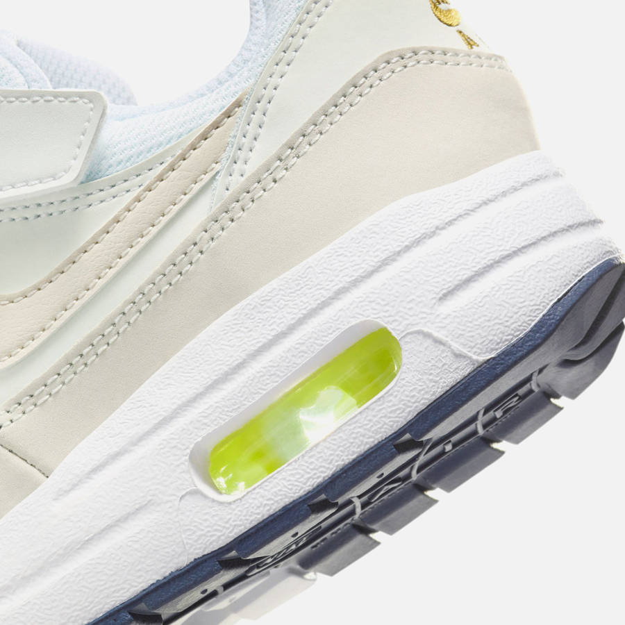 White / Brown Kids' Kith Nike Pre-School Air Max 1 Easyon Sneakers | 1032-DMWOG