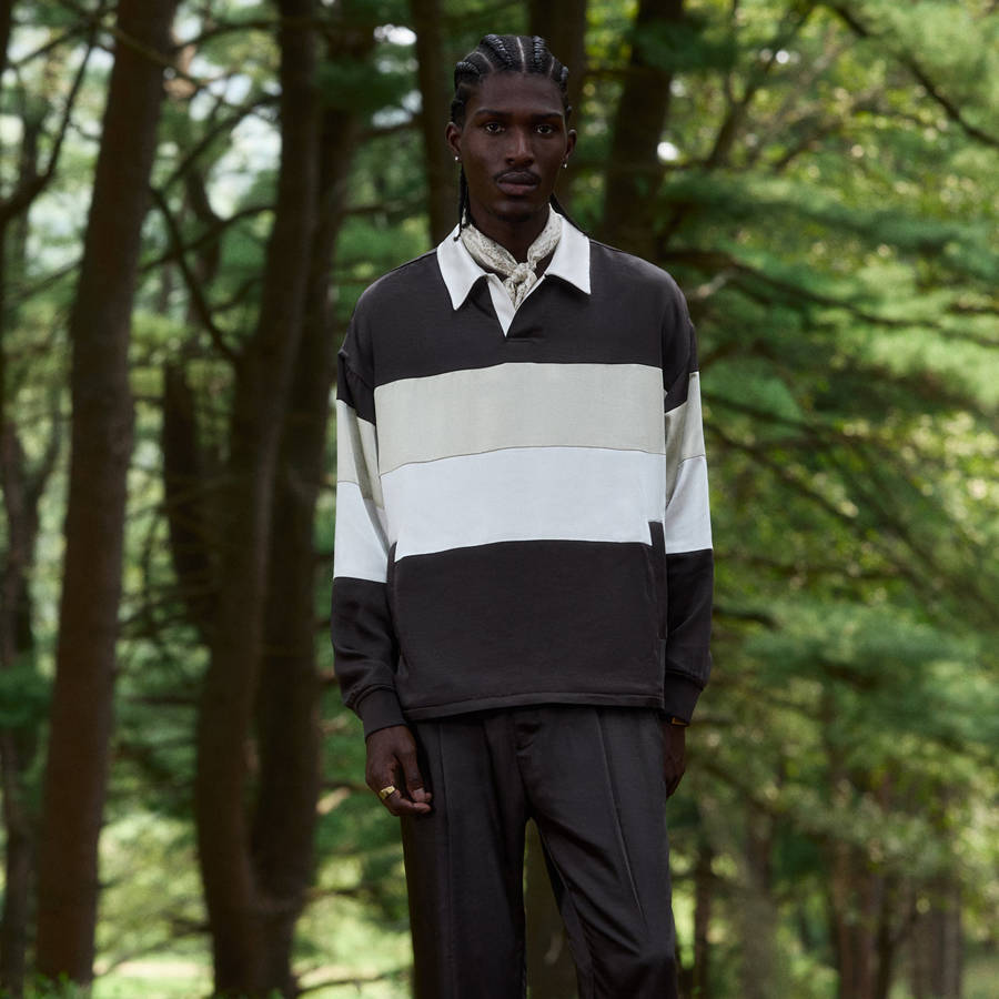 White / Brown Men Kith and Kin Washed Satin Weston Pullover Sweatshirts | 6275-YHCVN
