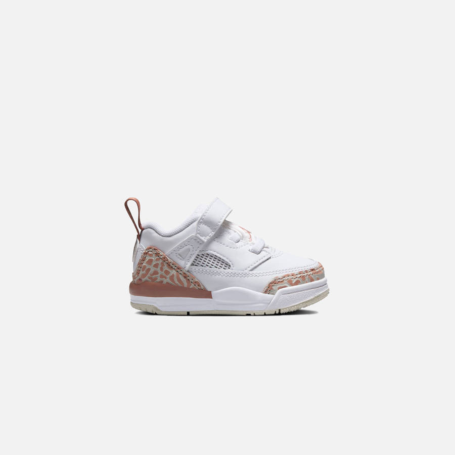 White / Brown / Light Beige / Pink Kids' Kith Jordan TD Spizike Low Sneakers | 1724-FCUAB
