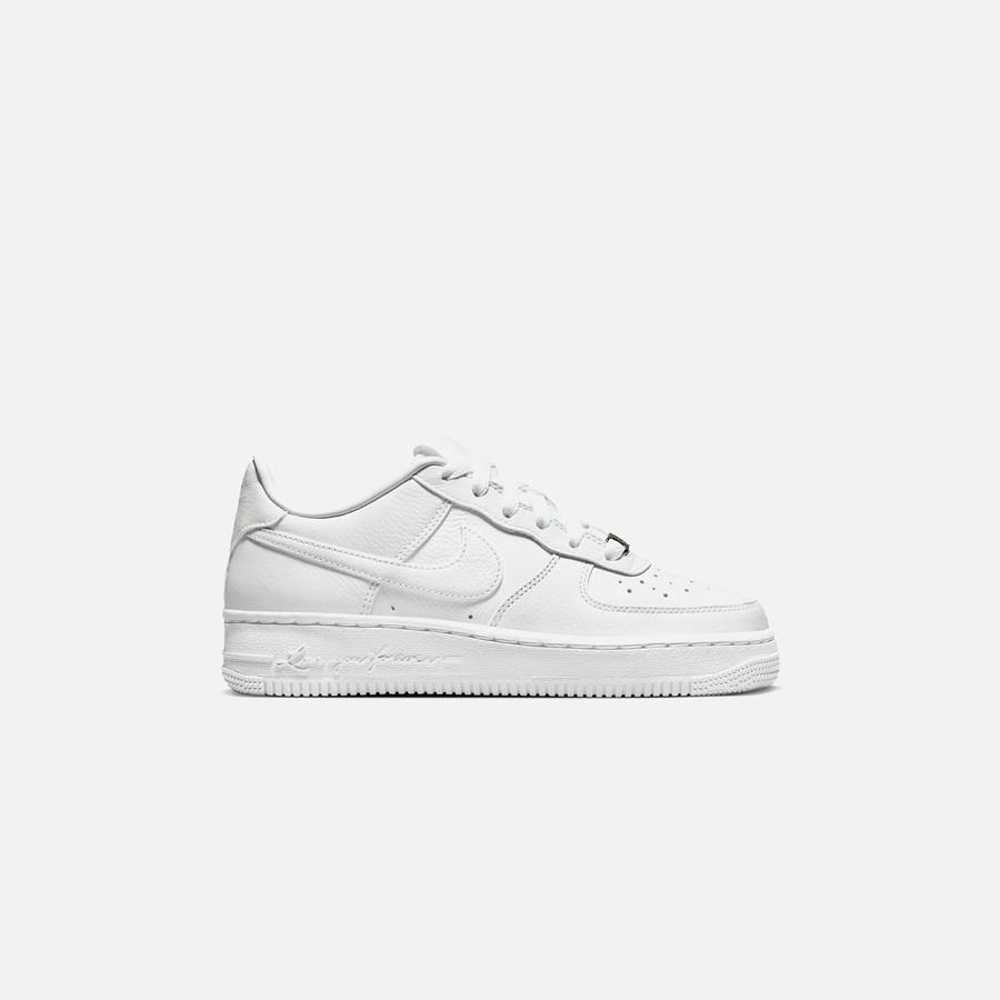 White / Deep Blue Kids' Kith Nike x NOCTA GS Air Force 1 Low Sneakers | 2580-JUZGO