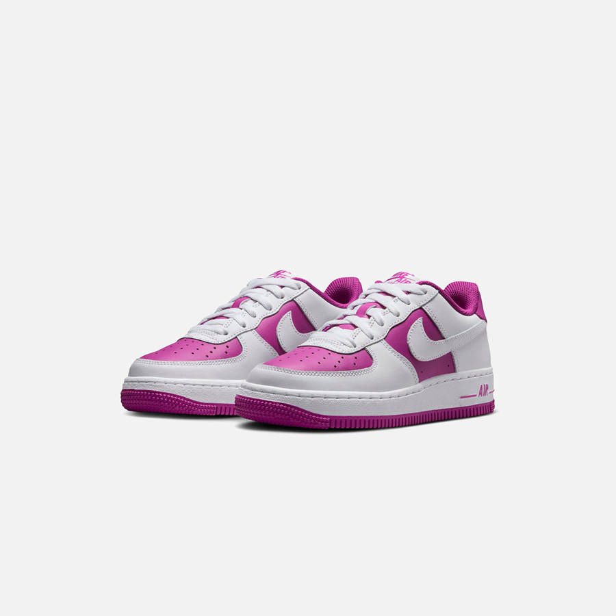 White / Fuchsia Kids' Kith Nike GS Air Force 1 Sneakers | 4890-XADEV
