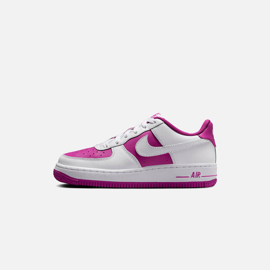 White / Fuchsia Kids' Kith Nike GS Air Force 1 Sneakers | 4890-XADEV