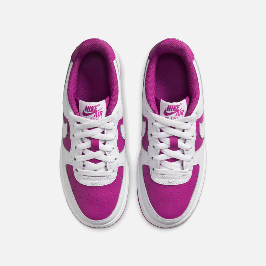 White / Fuchsia Kids' Kith Nike GS Air Force 1 Sneakers | 4890-XADEV
