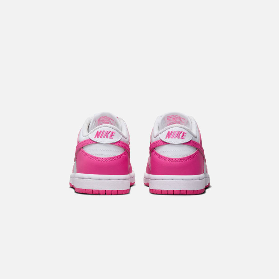 White / Fuchsia Kids' Kith Nike PS Dunk Low Sneakers | 8964-TFXWI