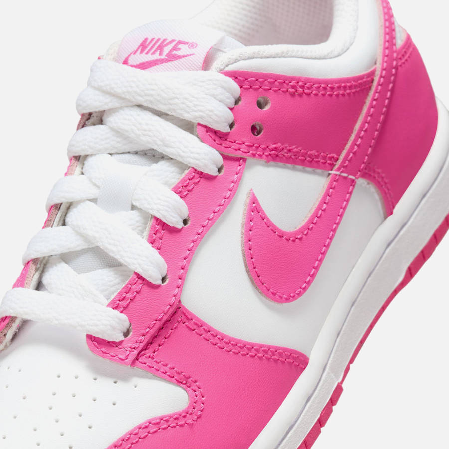 White / Fuchsia Kids' Kith Nike PS Dunk Low Sneakers | 8964-TFXWI