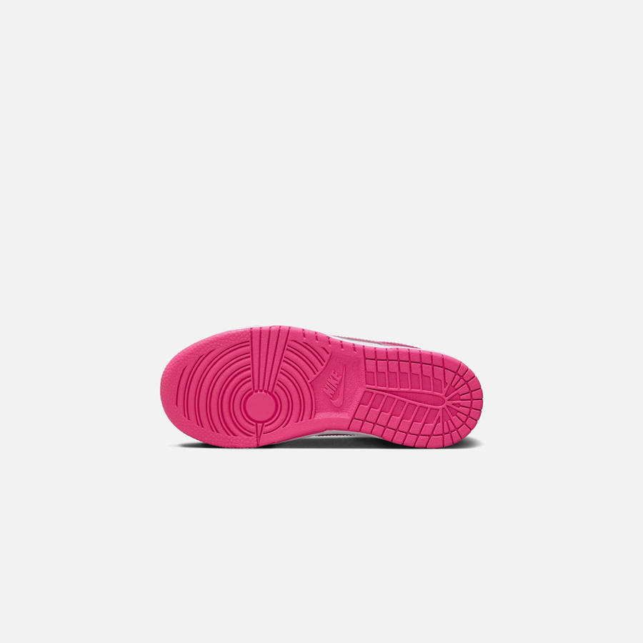 White / Fuchsia Kids' Kith Nike PS Dunk Low Sneakers | 8964-TFXWI