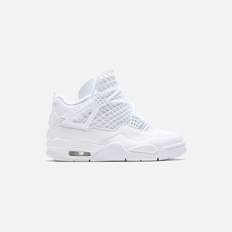 White / Gold Women Kith Jordan WMNS Air Jordan 4 NET Sneakers | 3170-CVPTR
