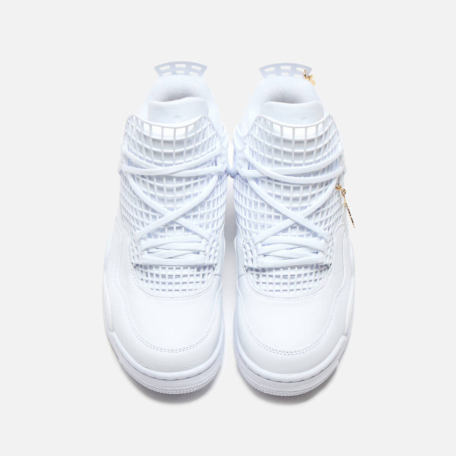 White / Gold Women Kith Jordan WMNS Air Jordan 4 NET Sneakers | 3170-CVPTR