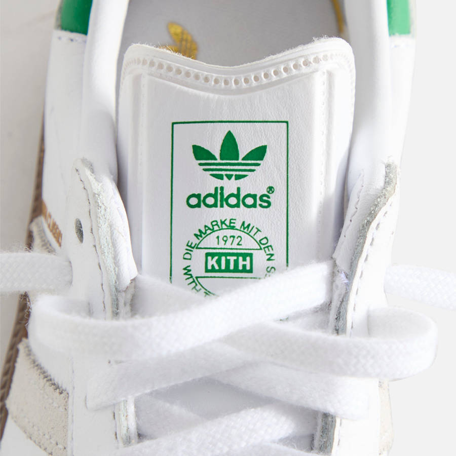 White / Green Kids' Kith Classics for adidas Originals PS Samba Sneakers | 2706-PYTUV