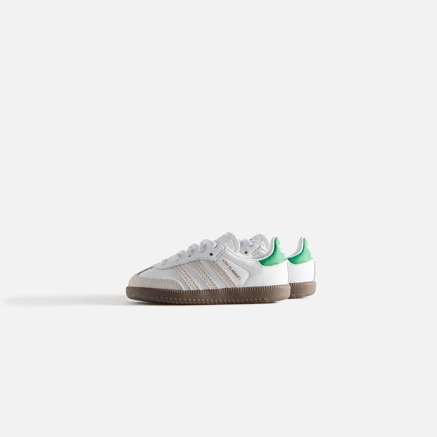 White / Green Kids' Kith Classics for adidas Originals TD Samba Sneakers | 4830-YCDHA