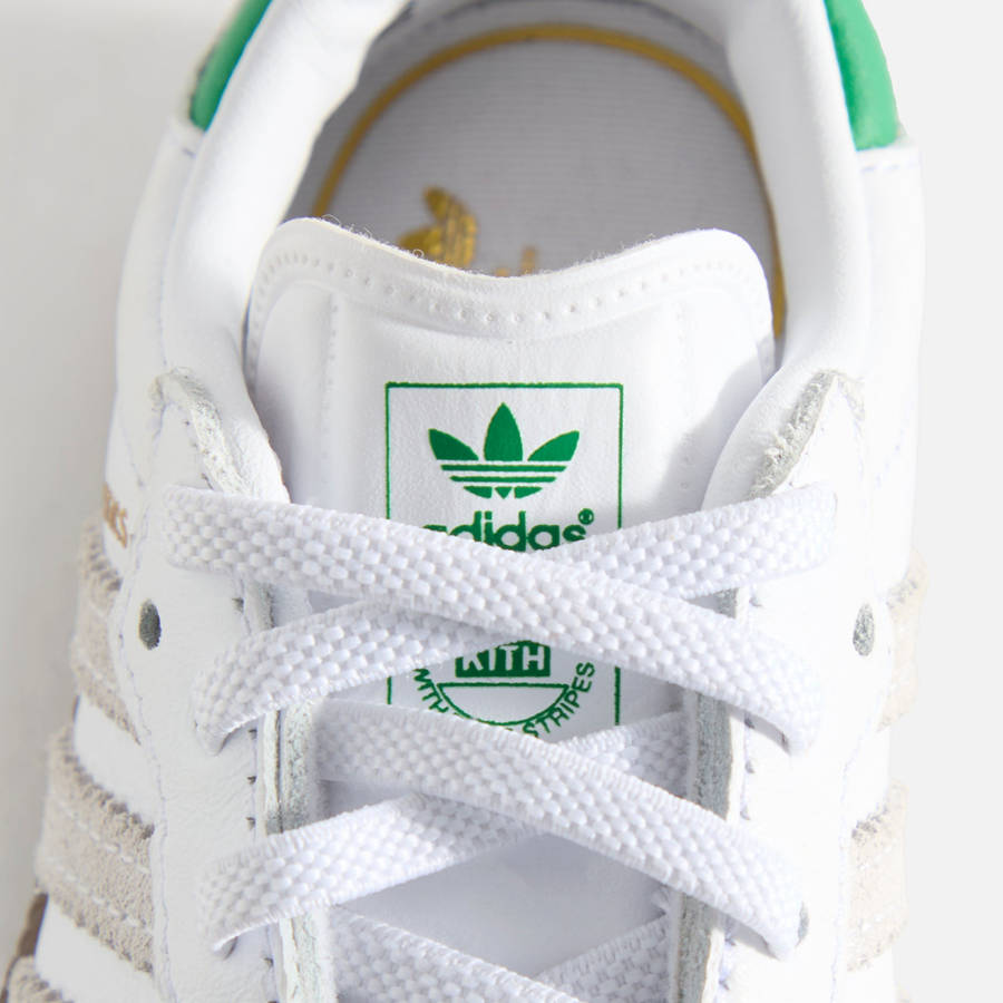 White / Green Kids' Kith Classics for adidas Originals TD Samba Sneakers | 4830-YCDHA