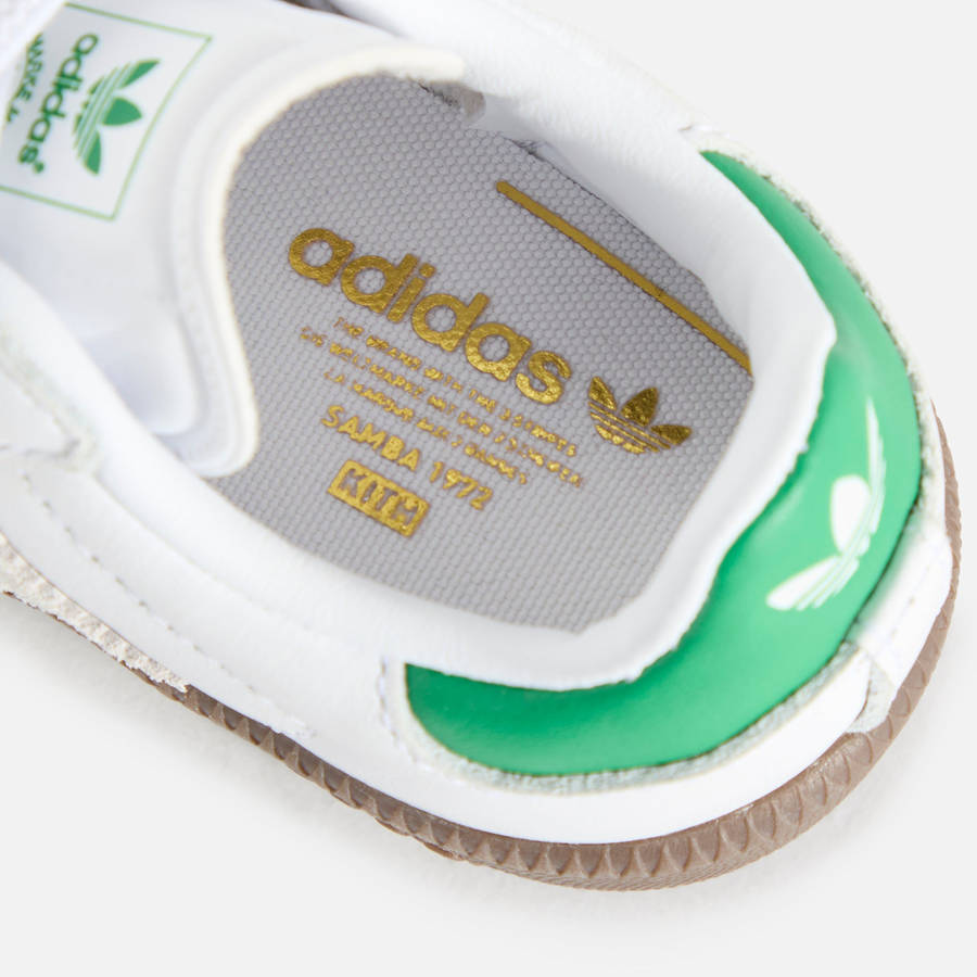 White / Green Kids' Kith Classics for adidas Originals TD Samba Sneakers | 4830-YCDHA