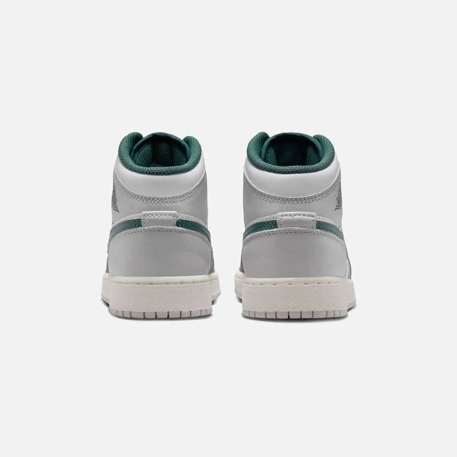 White / Green Kids' Kith Jordan GS Air Jordan 1 Mid SE Sneakers | 7361-CELPD