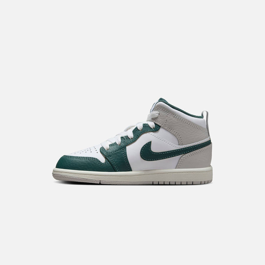 White / Green Kids' Kith Jordan PS Air Jordan 1 Mid SE Sneakers | 4216-BWOXD