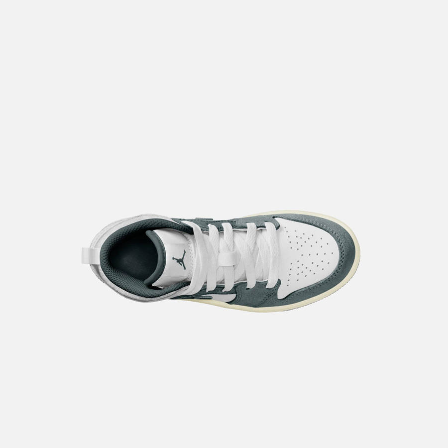 White / Green Kids' Kith Jordan PS Air Jordan 1 Mid SE Sneakers | 4216-BWOXD