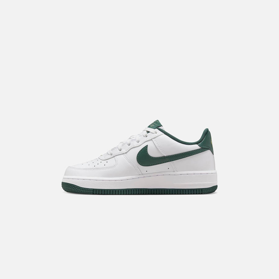 White / Green Kids' Kith Nike GS Air Force 1 Sneakers | 4395-PSULZ