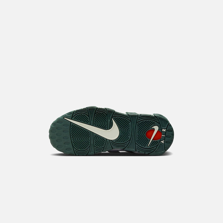 White / Green Kids' Kith Nike GS Air More Uptempo Sneakers | 4103-ALYVZ