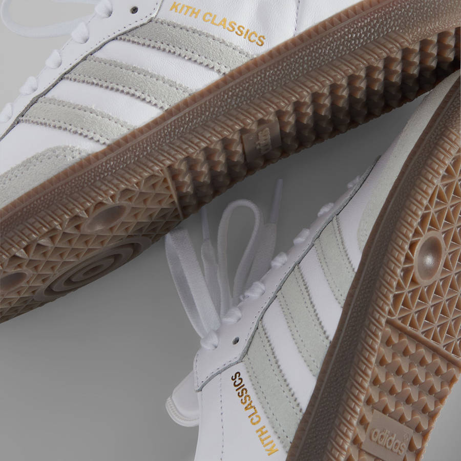 White / Green Men Kith Classics for adidas Originals Samba OG Sneakers | 1460-RISKY