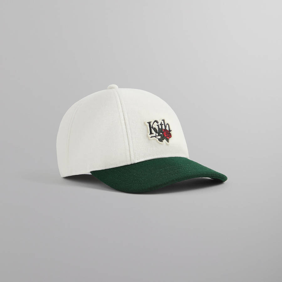 White / Green Men Kith Richards Wool Cricket Cap | 8397-VRGES